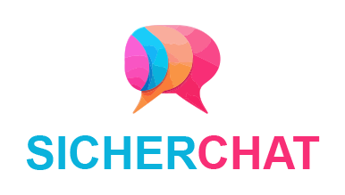 AI-Logo-Maker-Design einer bunten Chat-Blase für Secure Chat.