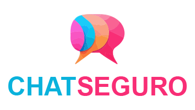 Diseño de AI logo maker de un globo de chat colorido para Secure Chat.