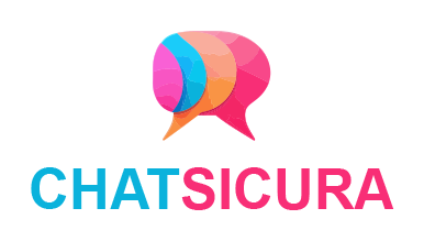 Design AI logo maker di una bolla di chat colorata per Secure Chat.