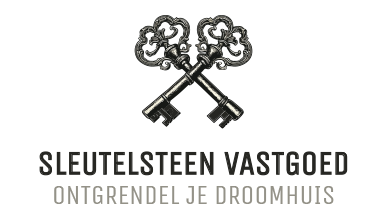 AI logo maker-ontwerp van twee gekruiste vintage sleutels voor Keystone Realty.