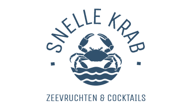 AI logo maker-ontwerp van een krab met golven voor Snappy Crab Seafood & Cocktails.