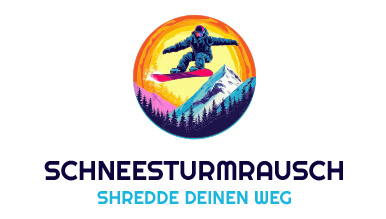 AI-Logo-Maker-Design eines Snowboarders im Sprung für Blizzard Rush.
