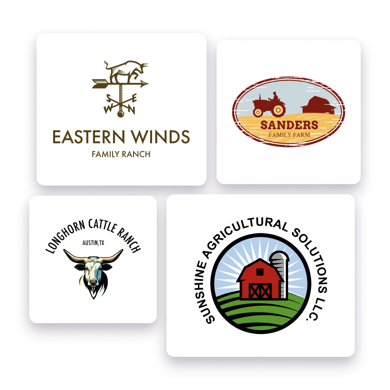 Agricultural Farming Logo Examples