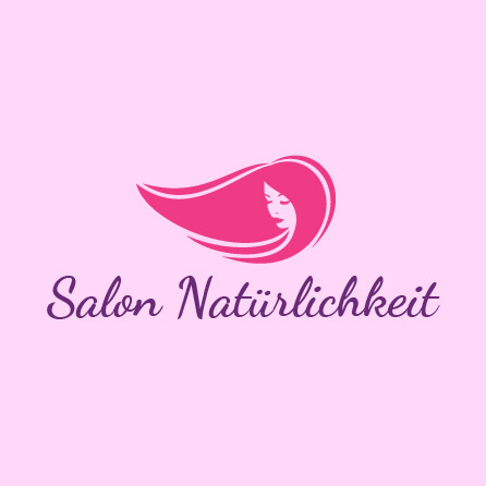 Simplicity Salon Beauty Haar Frau Symbol Pink Logo-Design erstellt mit Logo Maker