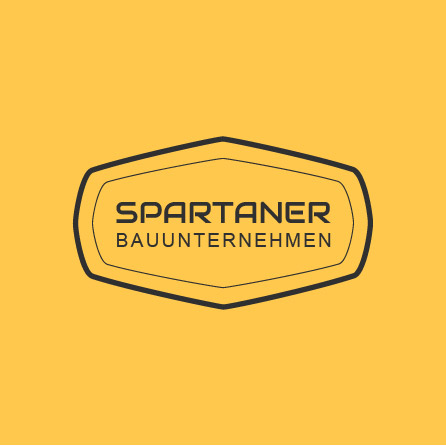 Spartan Construction Icon Gelb und Schwarz Logo Design erstellt mit Logo Maker