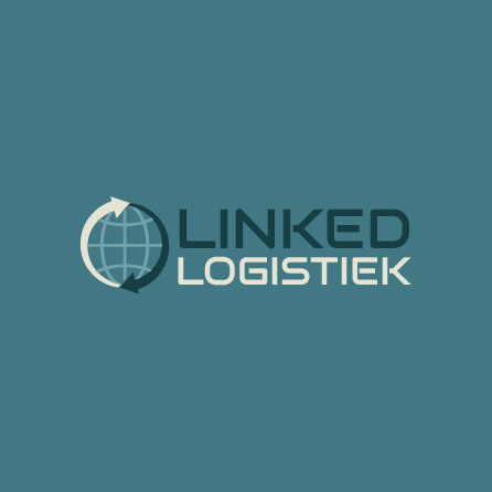 Linked Logistics icoon donkerblauw logo-ontwerp gemaakt met Logo Maker