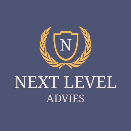 Next Level Consulting icoon blauw logo-ontwerp gemaakt met Logo Maker