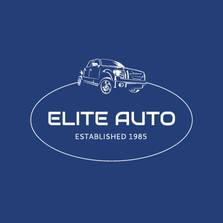 Elite Auto cars icon blue logo design created with Logo Maker