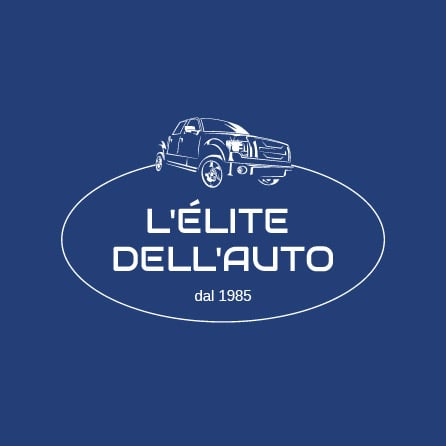 Icona auto Elite Auto, design del logo blu creato con Logo Maker