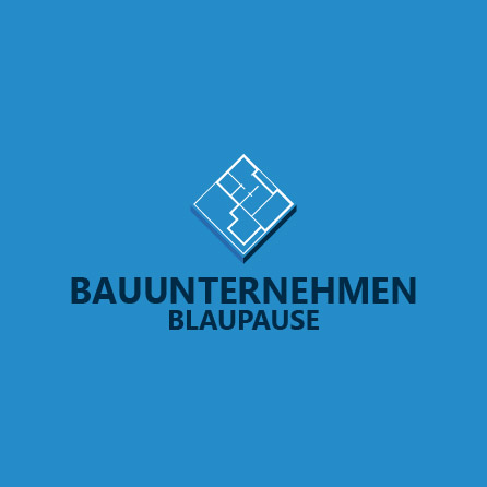Blueprint Construction Icon Blaues Logo-Design erstellt mit Logo Maker