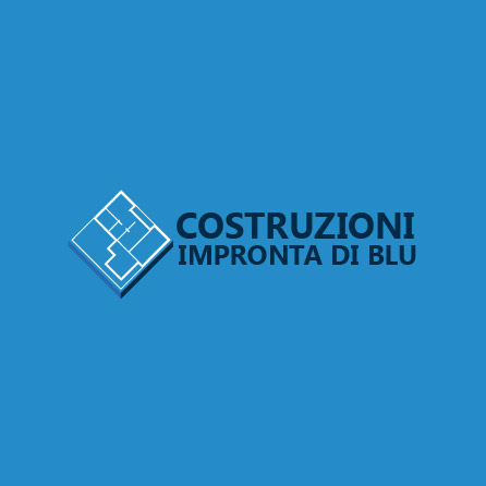 Icona costruzione Blueprint, design del logo blu creato con Logo Maker