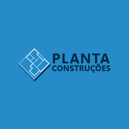 Ícone de Construção Blueprint, design de logo azul criado com a Logo Maker